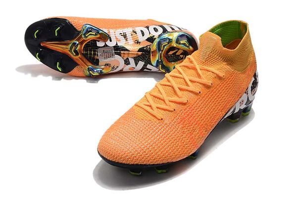 

2019 mens fg football boots neymar limited cr7 shuai 360 superfly vii victory soccer cleats fg brown soccer shoes