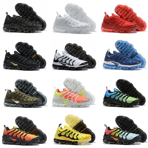 

new arrival air vapormax tn plus running shoes men women triple black white rainbow red cool grey mens designer trainers sports sneakers