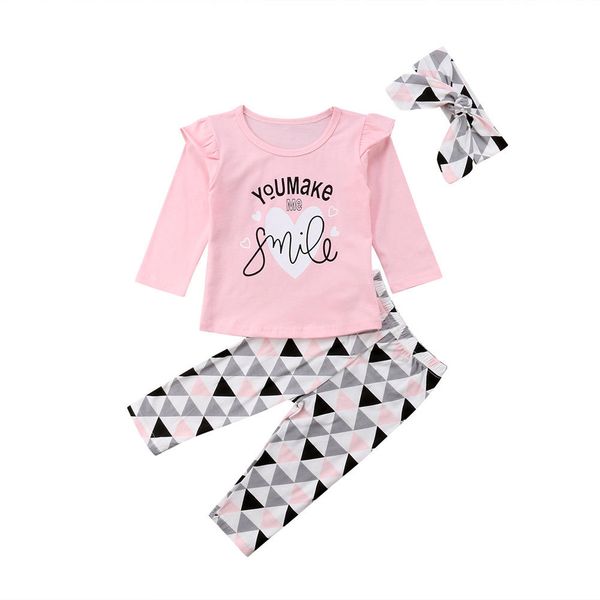 

newborn baby girls ruffle + geometric pants leggings outfits clothes 0-24m, White