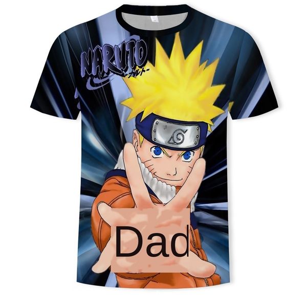 

mens designer t-shirt naruto 3d printing short-sleeved clothing, White;black