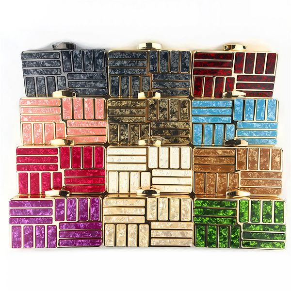 

hand bag acrylic hardware stitching evening bag