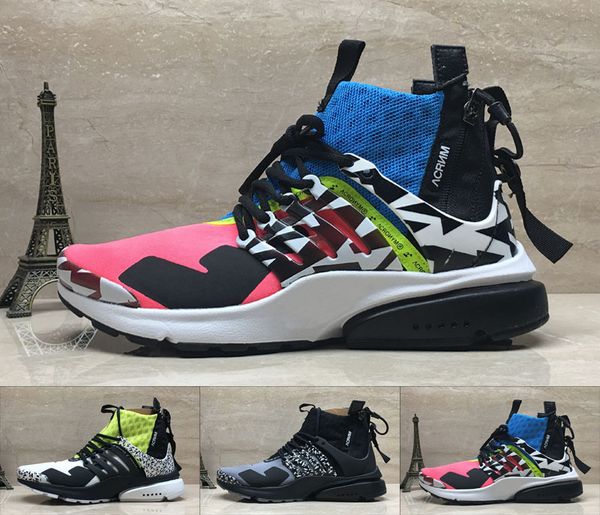 

2020 acronym x presto running shoes presto v2 br qs black red grey yellow mens women sports sneakers designer shoe