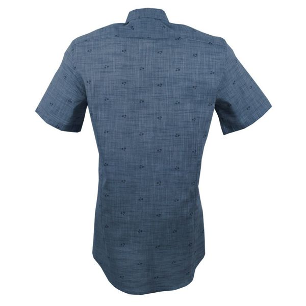 

palm pattern male shirt, White;black