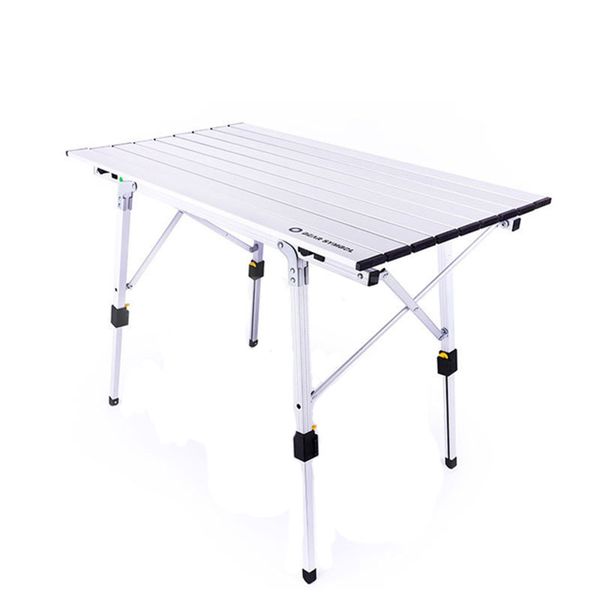 

height adjustable table folding silver desk portable camping bbq hiking traveling outdoor picnic foldable al ultralight tables