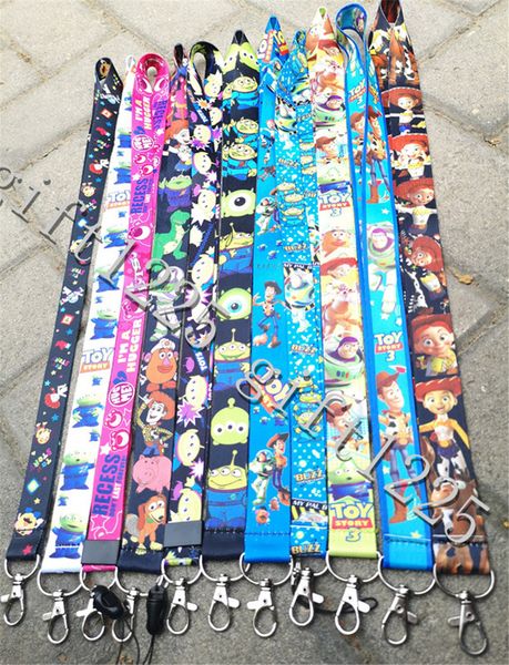 

lot 5pcs/10pcs/20pcs/30pcs/50pcs/100pcs cartoon lanyard neck strap lanyard mobile phone key chain id badge key chain, Silver