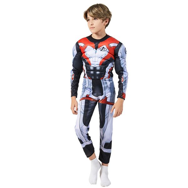 

kids marvel comics the 4 endgame child muscle quantum realm halloween cosplay costume, Black;red