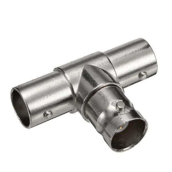 

bnc t adapter splitter connector coupler male to 3 female jack plug for cctv camera