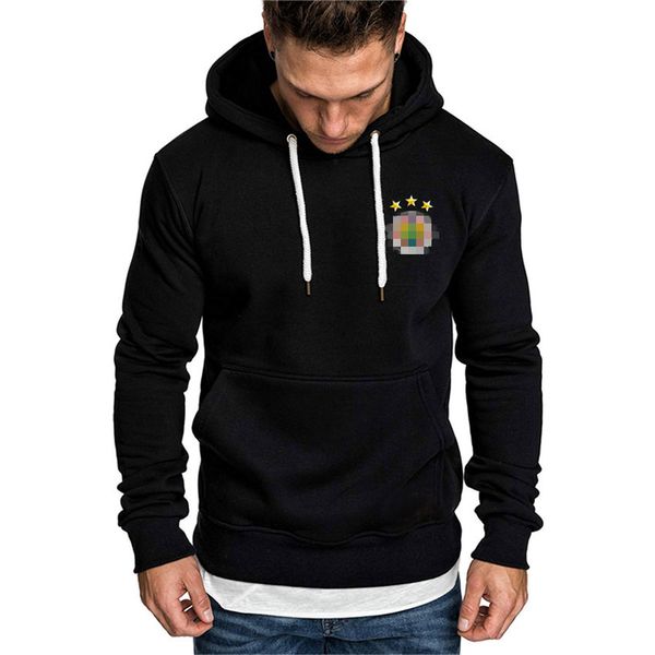 

95% cotton custom logo clothing men hoodies slim hooded sweatshirts mens coats male casual fleece autumn warm sportswear, Black