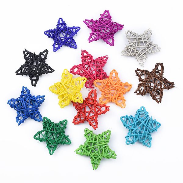 

10pcs rattan star straw wedding bridal accessories clearance christmas decorations for home festival supplies artificial plants