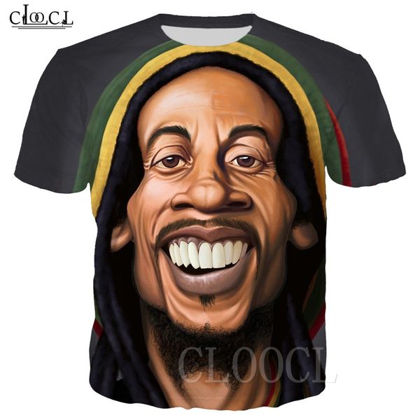 

rock reggae создатель боб марли футболка мужчины женщины 3d печать лето с коротким рукавом одежда смешной плюс размер фитнес спорт tee tops, White;black
