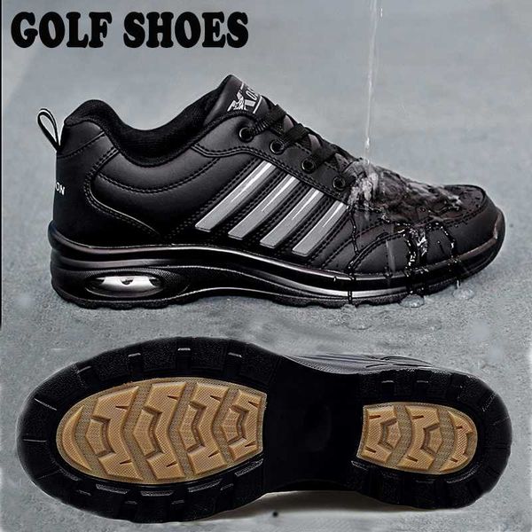 

2020 new waterproof golf trainers shoes men anti slip athletic golf sneakers mens black white lightweight sport sneakers