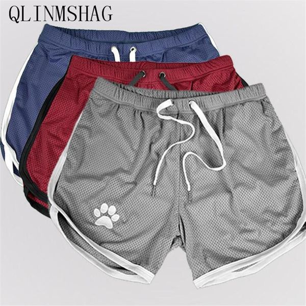 

qlinmshag 2019 muscle-building summer men's sports shorts beach pants casual grid fitness super-short breathable, White;black