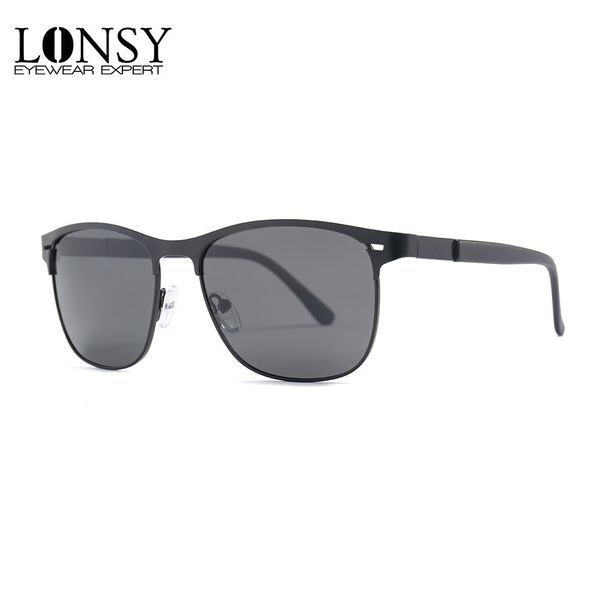 

lonsy retro mens sunglasses polarized lens brand design vintage sun glasses for male gafas de sol masculino df1901, White;black