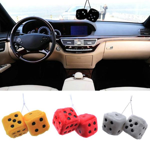 

car plush dice ornaments key chains ornaments car dice