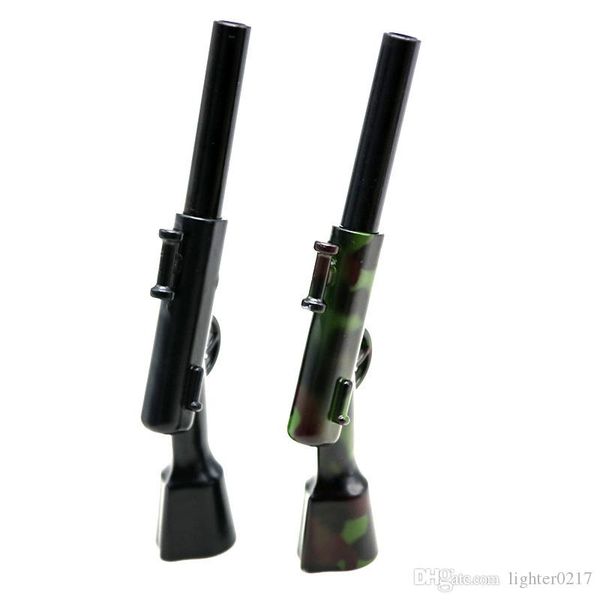 Viagem Mini protable Gun tubos tubo de metal de alumínio tabaco seco de ervas para fumar frete grátis