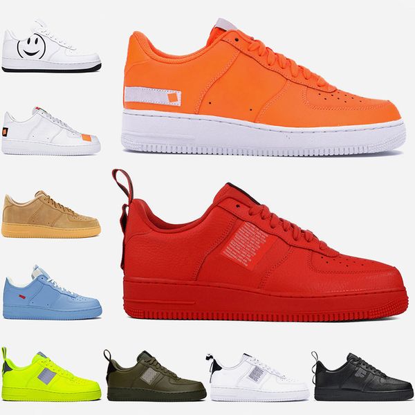 

hight quality men women force 1 jdi orange sport trainer utility red low mca university blue white black wheat mens sneaker running shoes, White;red