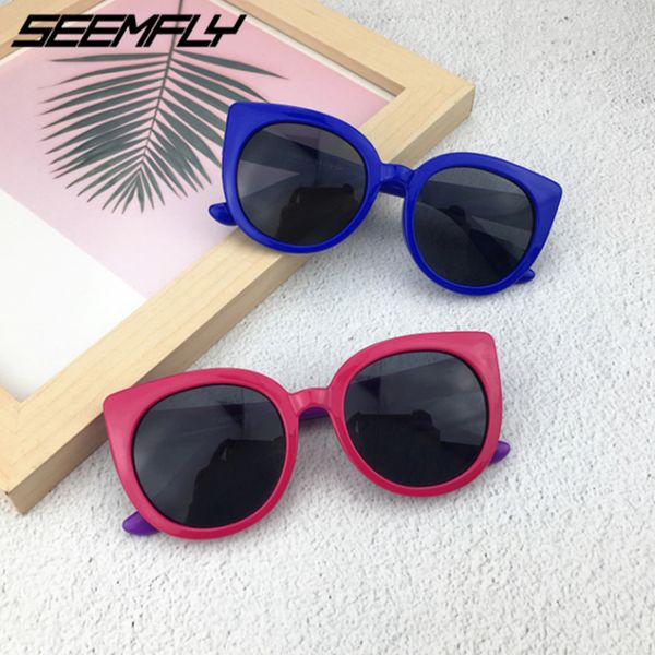 

seemfly kids sunglasses boys girls polarized silicone safety sun glasses gift for children baby uv400 shades oculos gafas de sol, Blue
