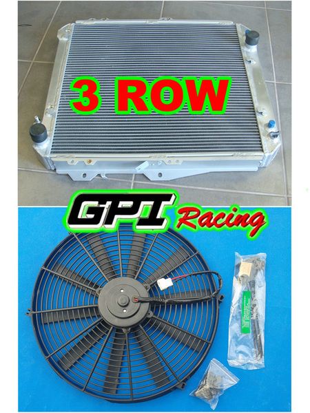 

3core aluminum radiator + fan for hilux surf kzn130 1kz-te 3.0 td 93-96