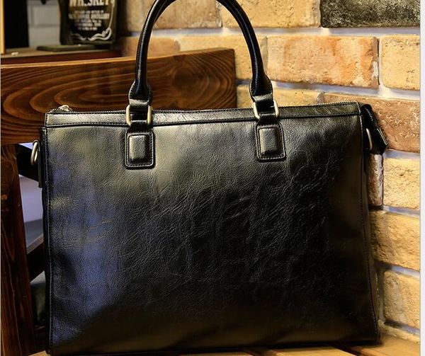 

2018 new business men's messenger bag men's handbag pu leather computer briefcase
