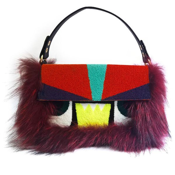 

wholesale 2019 autumn and winter women's custom shoulder bag slanted fur bag