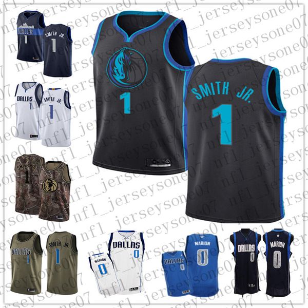 

custom men's women dallas mavericks 0 shawn marion 1 dennis smith white throwback basketball edition nba jersey, Black