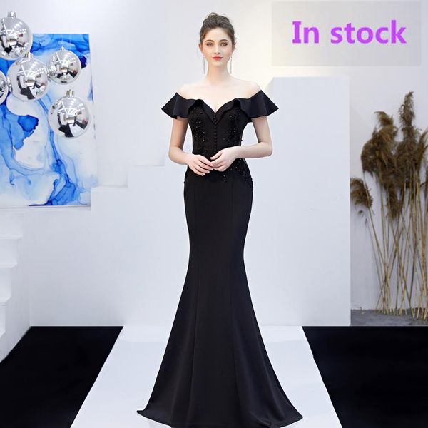 

in stock prom dress strapless backless evening gowns mermaid dress, White;black