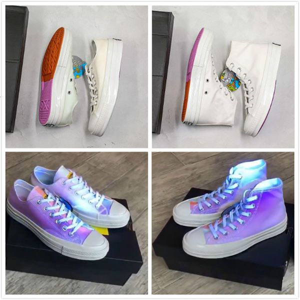 

chinatown market x convas chuck 70 uv designer psensitive discoloration casual shoe white sensitive canvas color changing sneakers