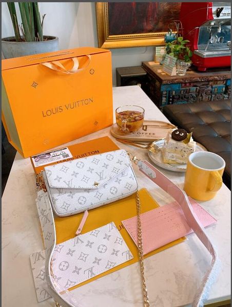 

printed chain bag ladies three-piece set fashion exquisite wild elegant ladies new handbag crossbody bag backpack shoulder bag