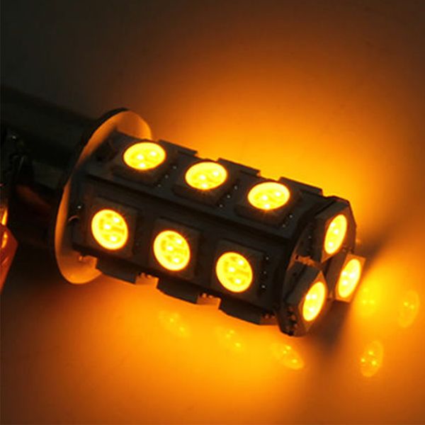 

ale p21w 18 led smd 1156 ba15s 18smd 18led 18 smd yellow car bulb stail brake light rear lamp dc 12v