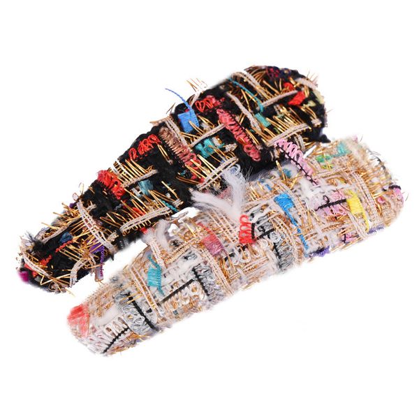 

12pcs/lot elegant tweed geometric hair clip thick wool bb clip girl side korean hair accessories women snap clips