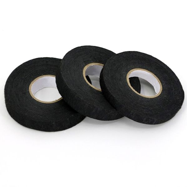 

15m new black flannel car auto wiring harness anti rattle self adhesive felt tape