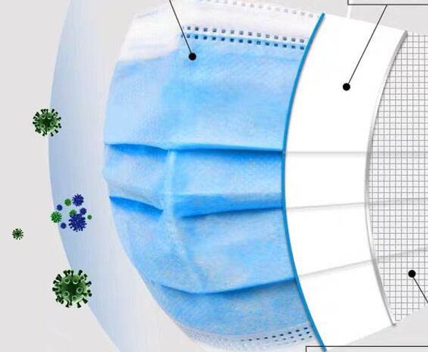 

men s designer t shirts masks disposable 3 layers dustproof mask facial protective cover masks set anti-dust mask ship