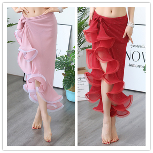 

thin skirt beginner belly dance skirt belly dance practice dress under the dress good quality ing, Black;red