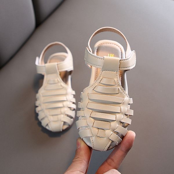 

summer style girls sandals children toddler kids girls beach sandals cute bow princess shoes 1-8 years sneakers, Black;red