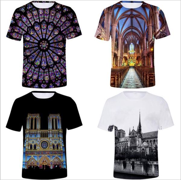 Notre Dame De Paris T-Shirt 3D Drucken Tops Sommer Frauen Männer Kleidung Weibliche Casual Kurzarm Shirts Plus Größe Blusas kostüm Vestidos B5117