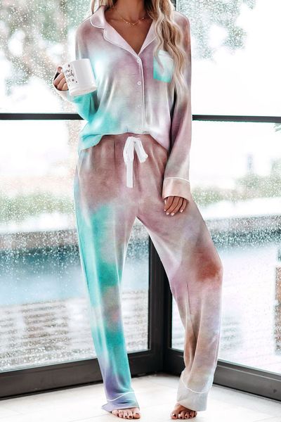 

лучшее качество для пижама tiedye женского pigiama da donna per girocollo тая dye короткого фиолетового свет astroworld tie dye рубашка conc, Blue;gray