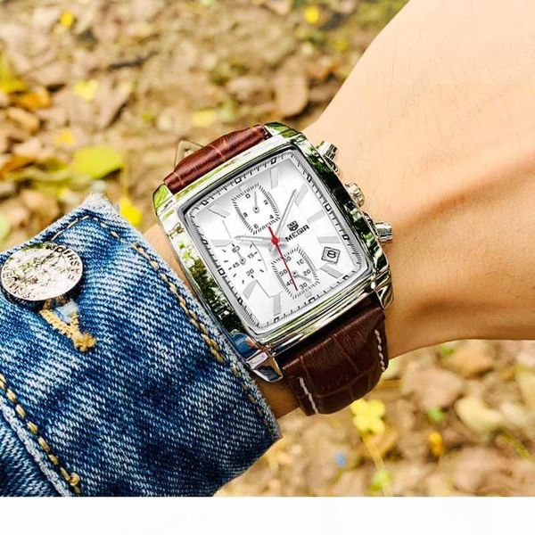 

megir часы спортивные наручные часы luminous-календарь человек chronograph мужской повседневная мода горячие марка часы кожаные hour топ, Slivery;brown