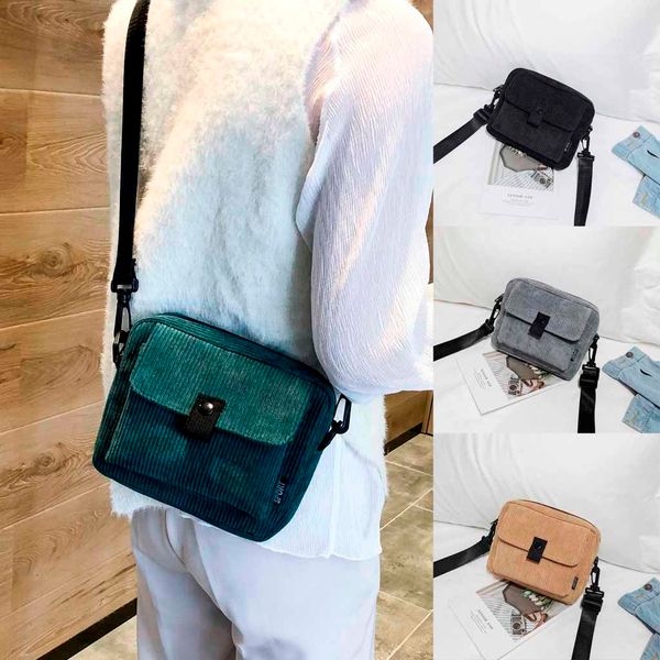 

women corduroy single shoulder messenger bag messenger bag small square corduroy les sacs des femmes#25