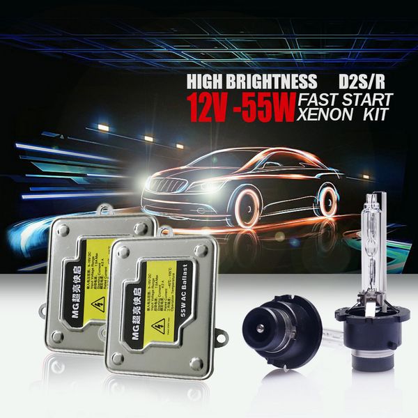 

mg light fast start 55w d2s/h7 xenon lamp 3000k 4300k 6000k 8000k h1/h3/h11/hb3/9005/hb4 h4 bi-xenon bulb ballasts headlight kit
