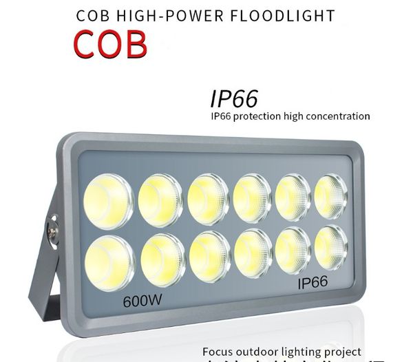 Ultra Bright Led Floodlight 100w 150w 200w 250w 300w 400w 500w 600w Cob Cold White Flood Lighting Outdoor Lights Court Llfa