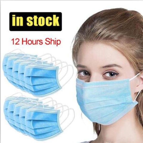 

disposable face mask 3 layers dustproof mask facial protective cover mouth masks safety non-woven fabric prevent anti-dust masks yp247