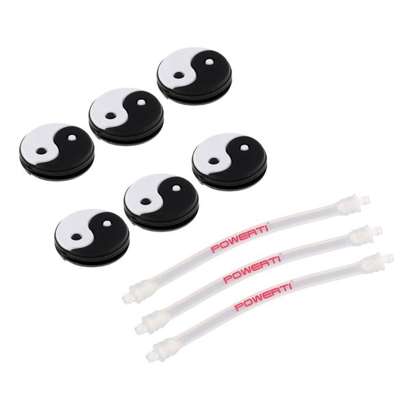 

9 pieces tennis racquet vibration dampener shock absorber 2 style mix