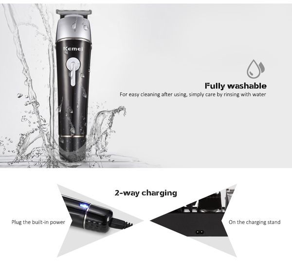 

kemei rechargeable hair trimmer multifunction hair clipper electric shaver hair clippers for kids