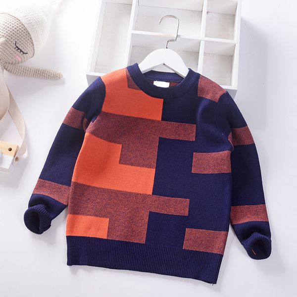 

children's sweater for boys children's clothing autumn winter new keep warm kids sweater pullover cardigan 8-13 years, Blue