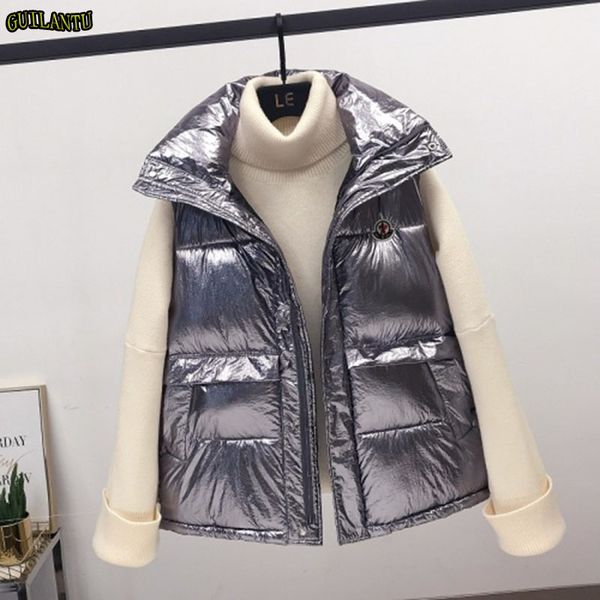 

2019 autumn lightweight plus size jackets vest women winter windproof warm waistcoat female casual sleeveless cotton ladies coat, Black;white