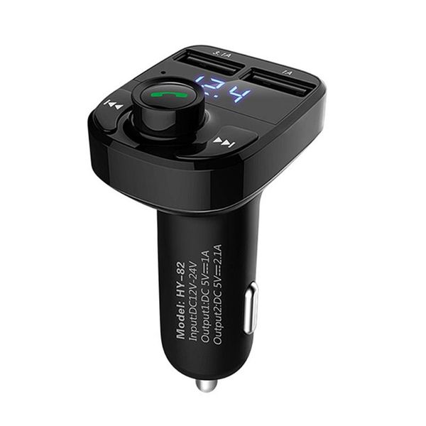 

hy-82 dual usb car bluetooth hands-mp3 car charger fm transmitter