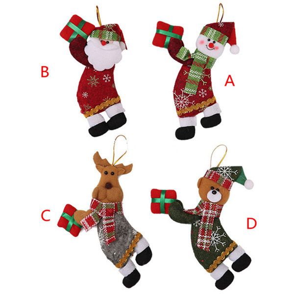 

christmas ornaments gift santa claus snowman tree toy doll hang decorations
