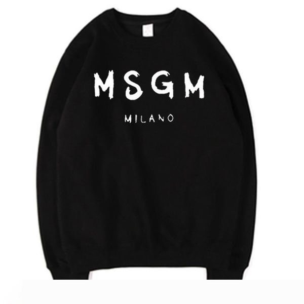 

msgm printed designer sweatshirts mens womens streetwear casual hoodies male skull printed high street pullover ing, Black