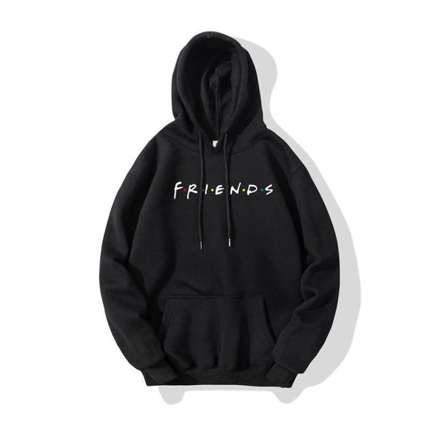 

2020 spring autumn men's hoodies fashion new pullovers friends printed sweatshirts casual sportswear loose male streetwear, Black