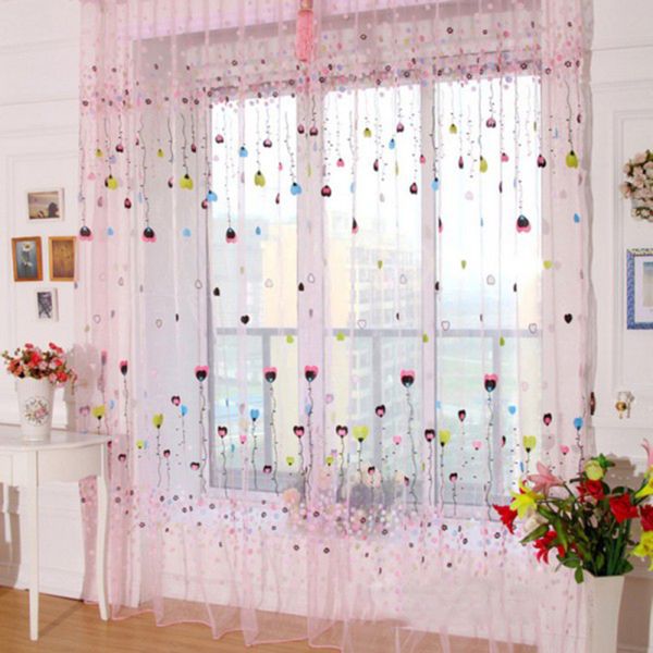 

drape panel sheer scarfs romatic balloon tulle voile door window curtains valances window scarfs for living room